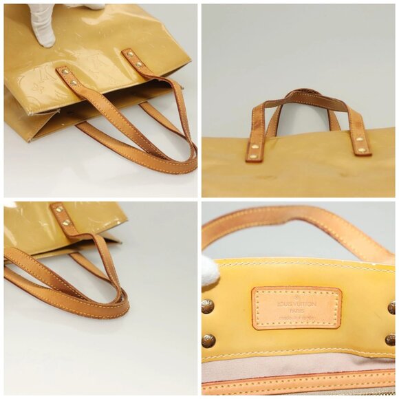 LOUIS VUITTON Monogram Vernis Reade MM Hand Bag Beige M91141 LV Auth BA3199 - Picture 16 of 16